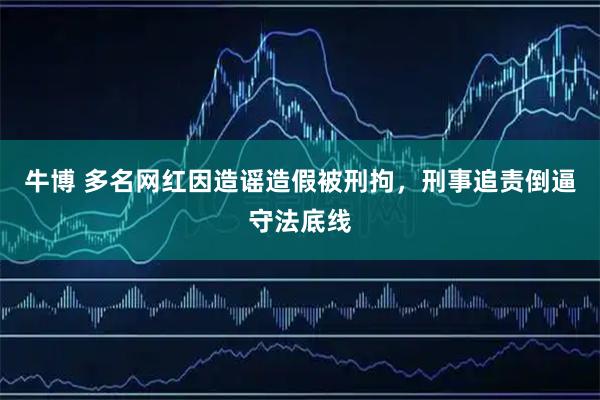 牛博 多名网红因造谣造假被刑拘，刑事追责倒逼守法底线